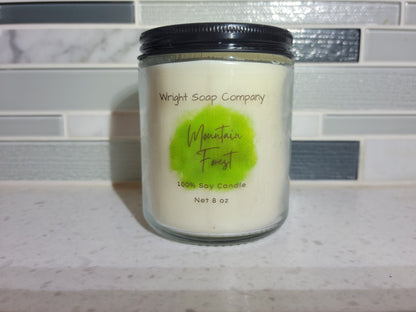 Mountain Forest Candle** 100% Soy Wax** Hand poured** gift**self care