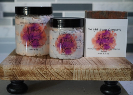 Witches Brew ** Hemp Body Butter** Espresso*** Marshmallow** Fireside**