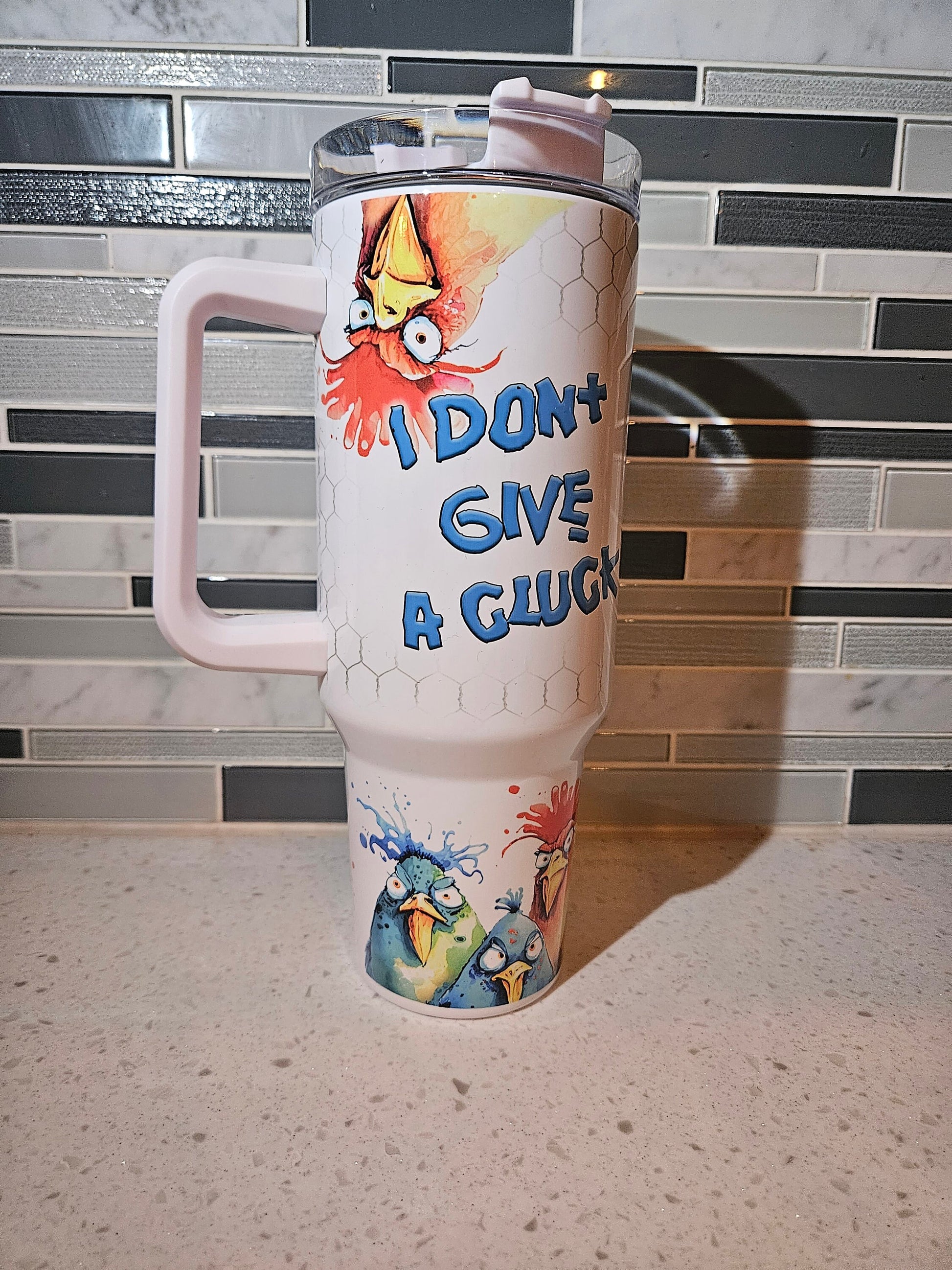 I dont give a cluck**chicken**farm**peckers**40 oz Tumbler