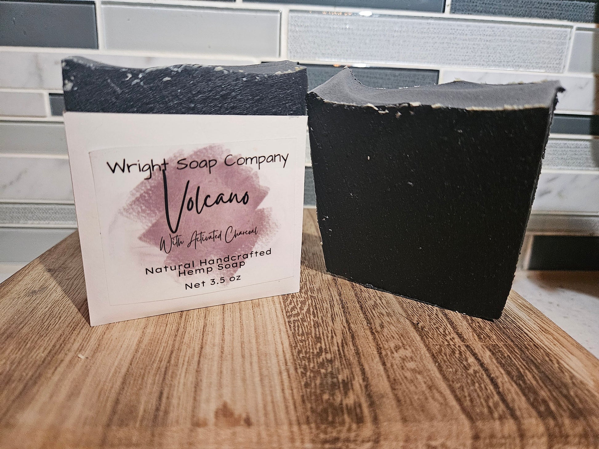 Volcano With Activated Charcoal Hemp Soap - Handmade Soap - Selfcare-Artisan-Coconut Free