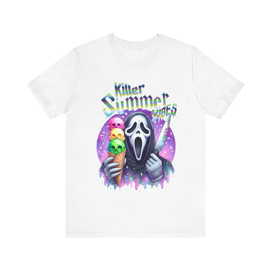 Killer Summer Vibes*** Ghost** Killer** Horror**Unisex Jersey Short Sleeve Tee