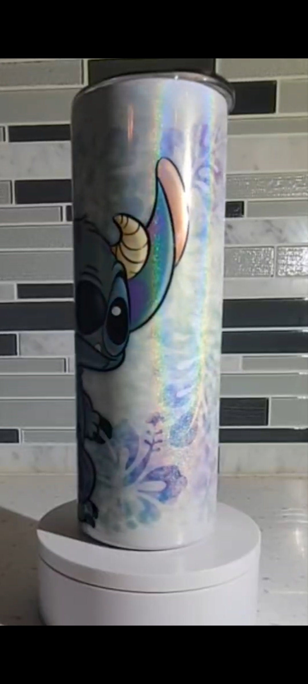 Cute and Fluffy**Monsters**Holographic**Shimmer**Glitter**20oz tumbler**hot drink**cold drink**