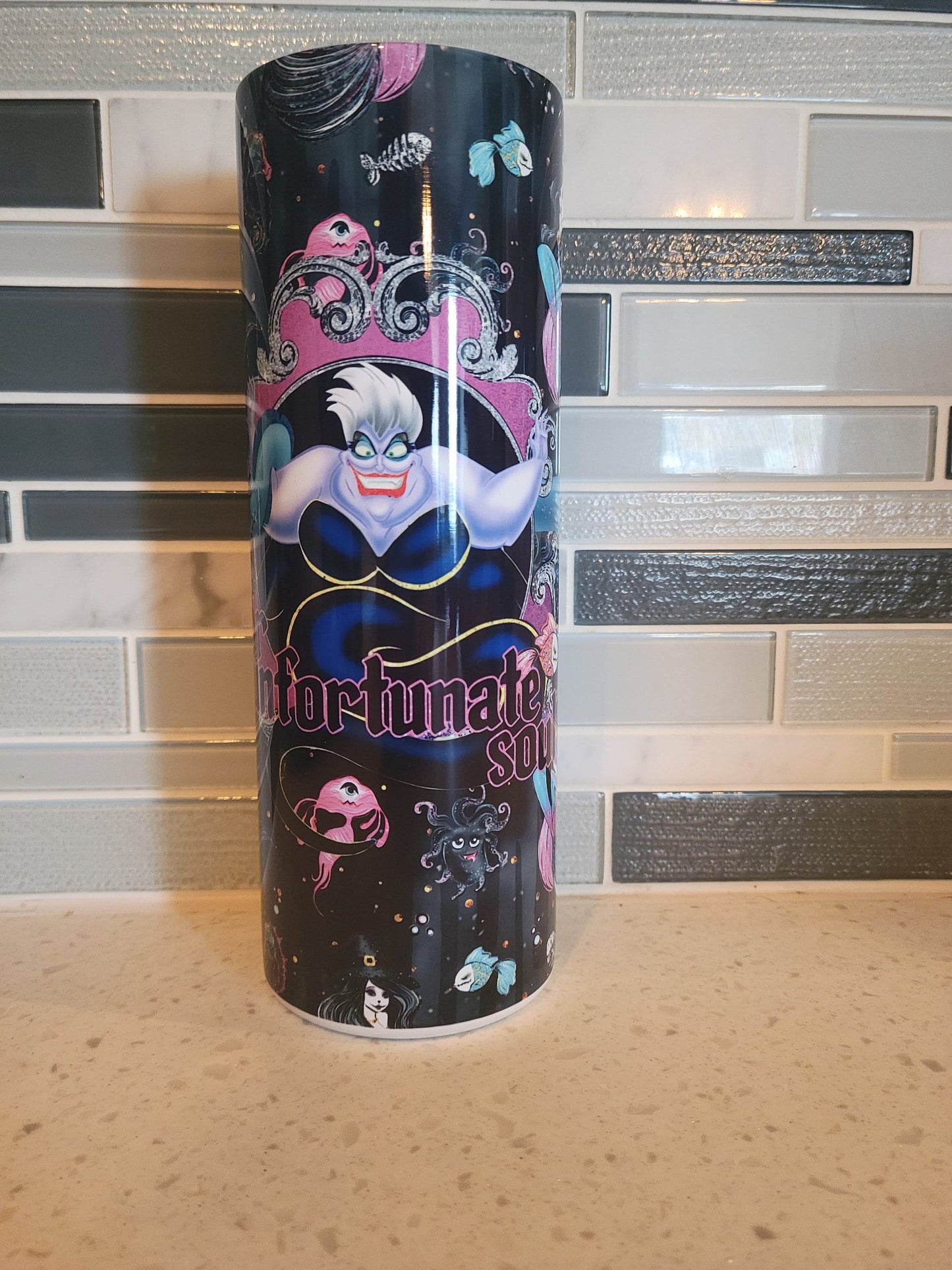 Villain***poor unfortante soul**sea witch**20 oz tumbler** cold and hot drink**