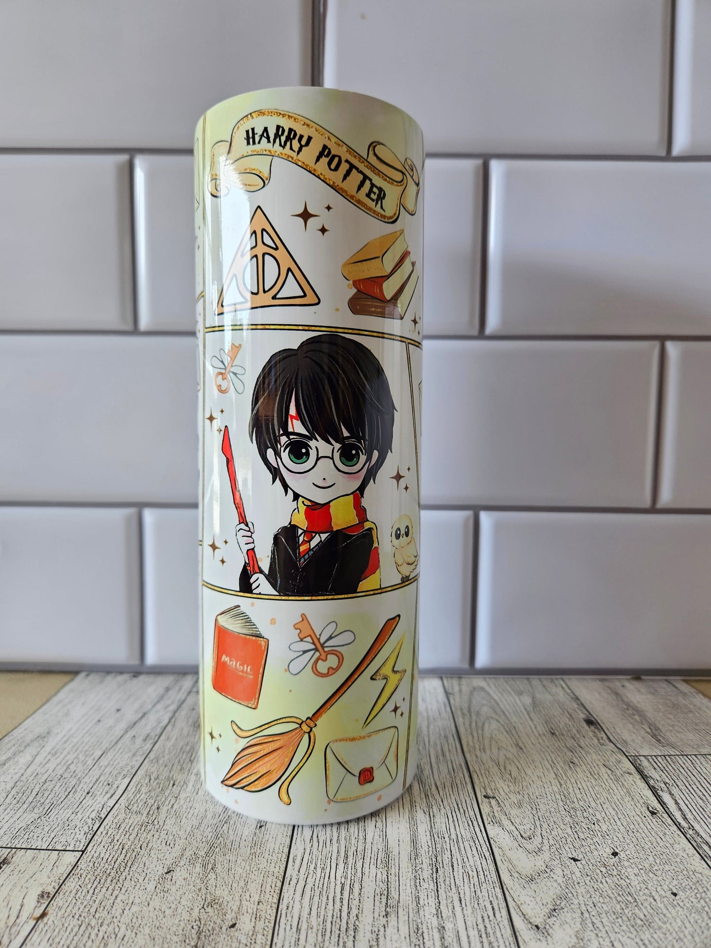 Always**HP**Harry** Hollows**20 oz skinny tumbler** cold and hot drink**