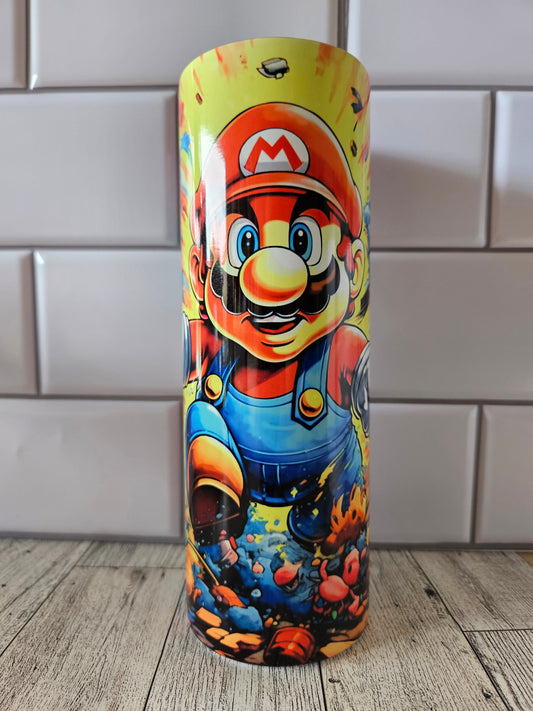 Gamer**peach**plumbers** super**starbucks**20oz**Tumbler**