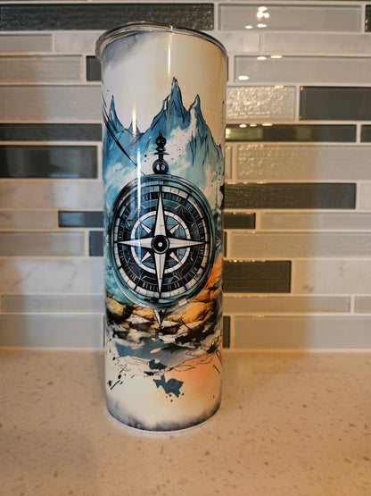 Adventure**hiking**woods**Mountain**lost in the woods**compass**20oz**Tumbler**