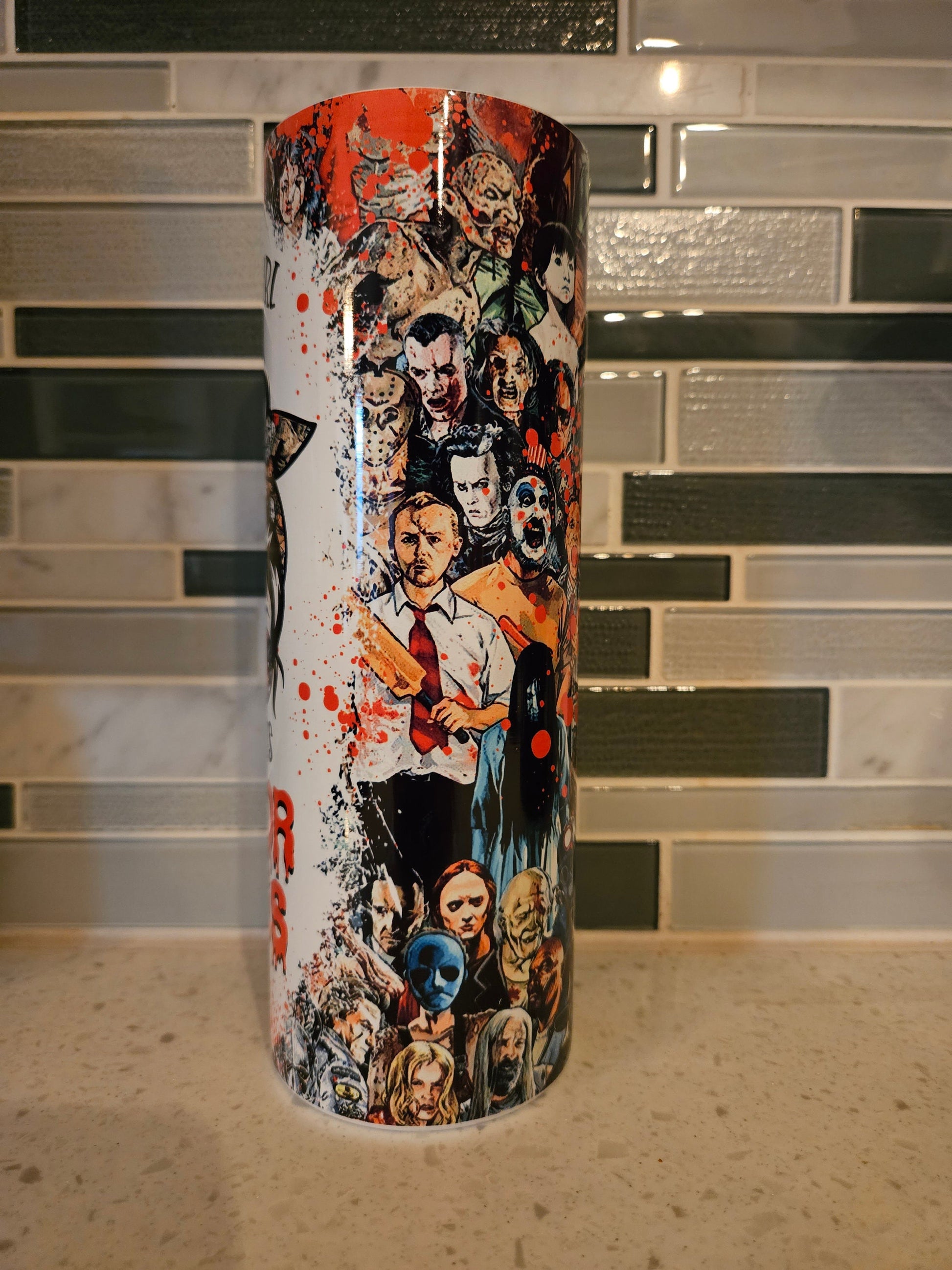 Just a girl who loves horror movies**Freddy**Jason** Michael Meyers**GhostFace**Horror**20 oz Tumbler