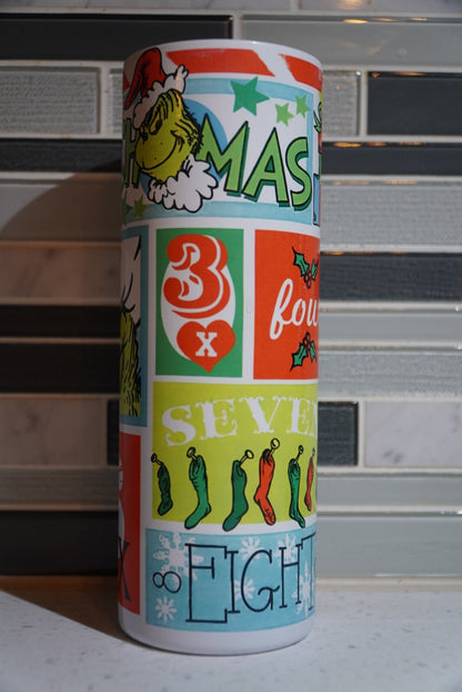 20 oz Tumbler**Grinch**Grinchmas**Grinch Fuel**Starbucks**Hot cup**cold cup**reusable cup** cup with lid and straw**Tumbler**