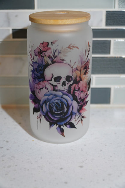 Sugar and Spice** Sage and Hood**skull**witchy vibes** coffee**16 oz beer glass