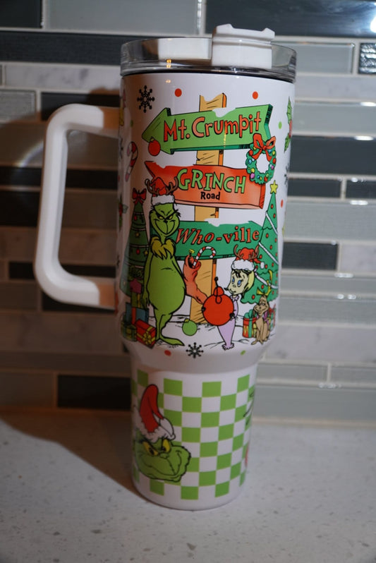 Grouch*whoville**who*green guy**christmas**40 oz Tumbler