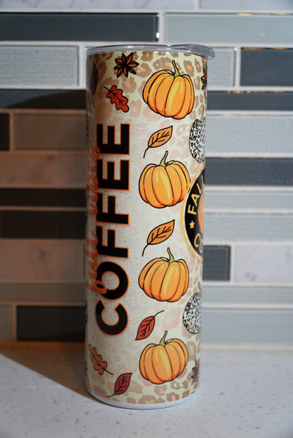 20 oz Tumbler**Fall**Pumpkin spice***Starbucks**Hot cup**cold cup**reusable cup** cup with lid and straw**Tumbler**