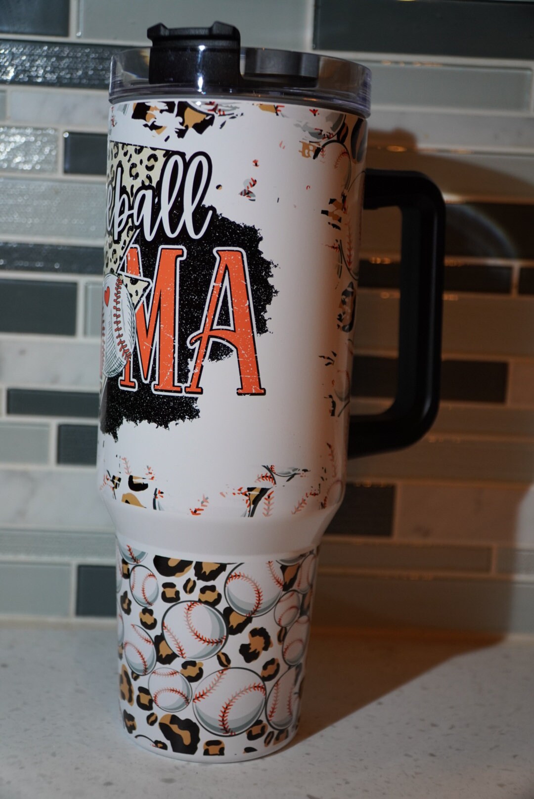 Baseball Mama*baseball*mom*mommy*bruh*40 oz Tumbler