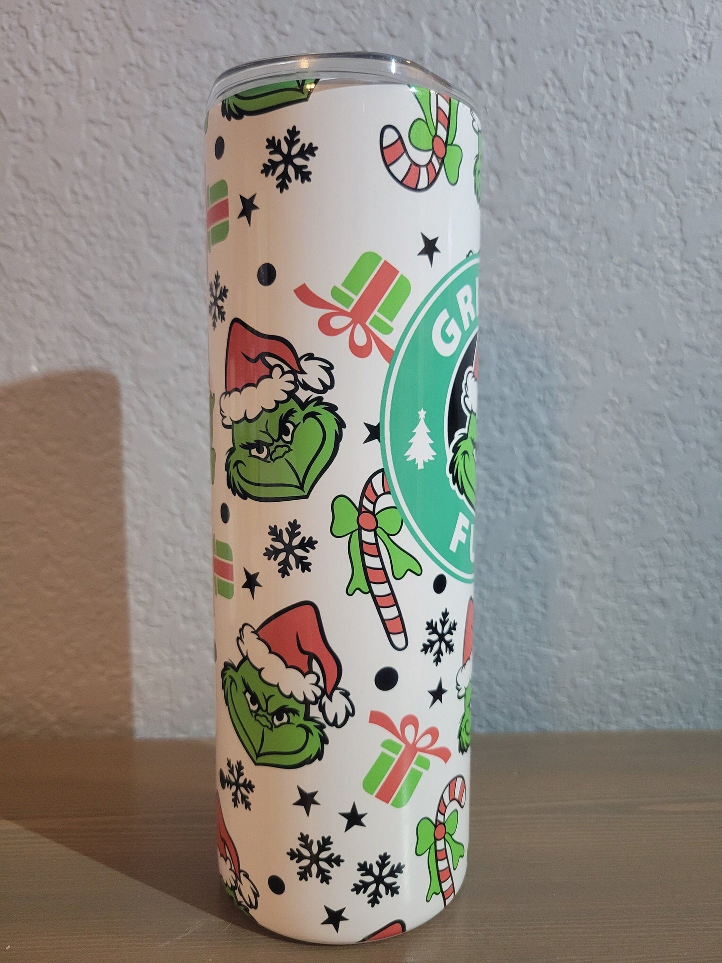 20 oz Tumbler**Grinch**Grinchmas**Grinch Fuel**Starbucks**Hot cup**cold cup**reusable cup** cup with lid and straw**Tumbler**