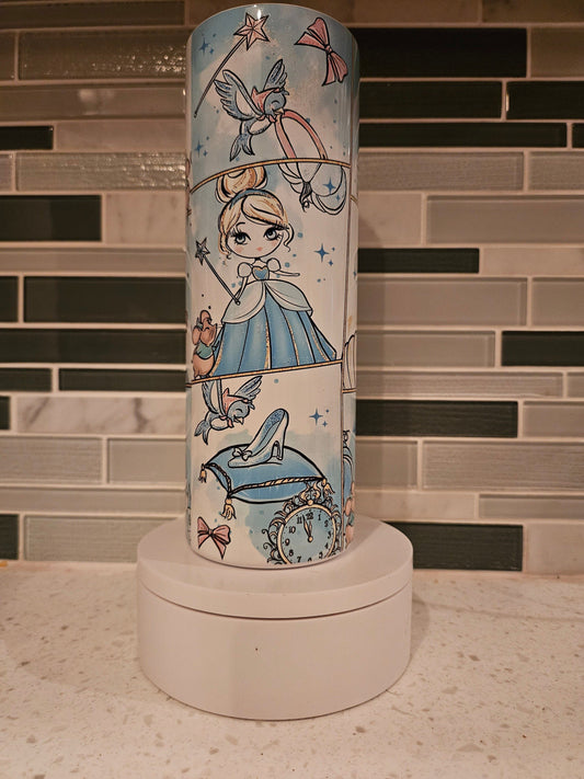 Cinder***Cindy**cartoon**princess**20 oz Skinny tumbler** cold and hot drink**