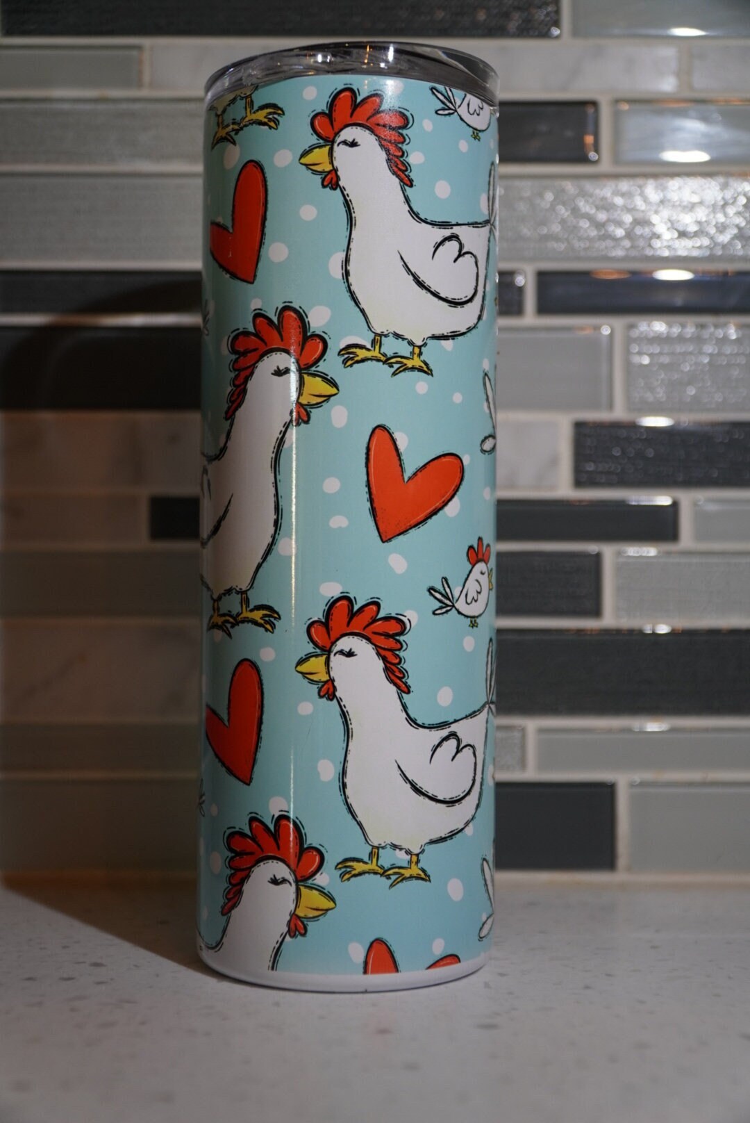 chicken*farm life*20oz Skinny Tumbler**