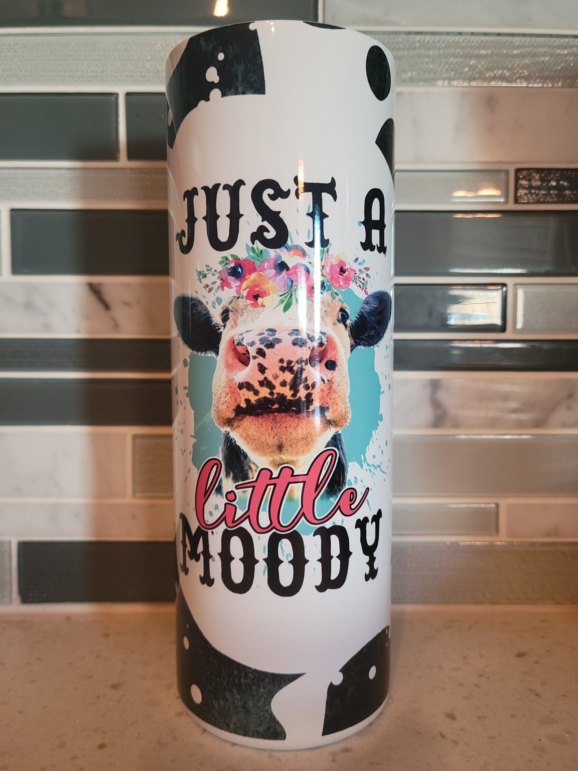 Moody**cow**attitude**20oz Skinny Tumbler**