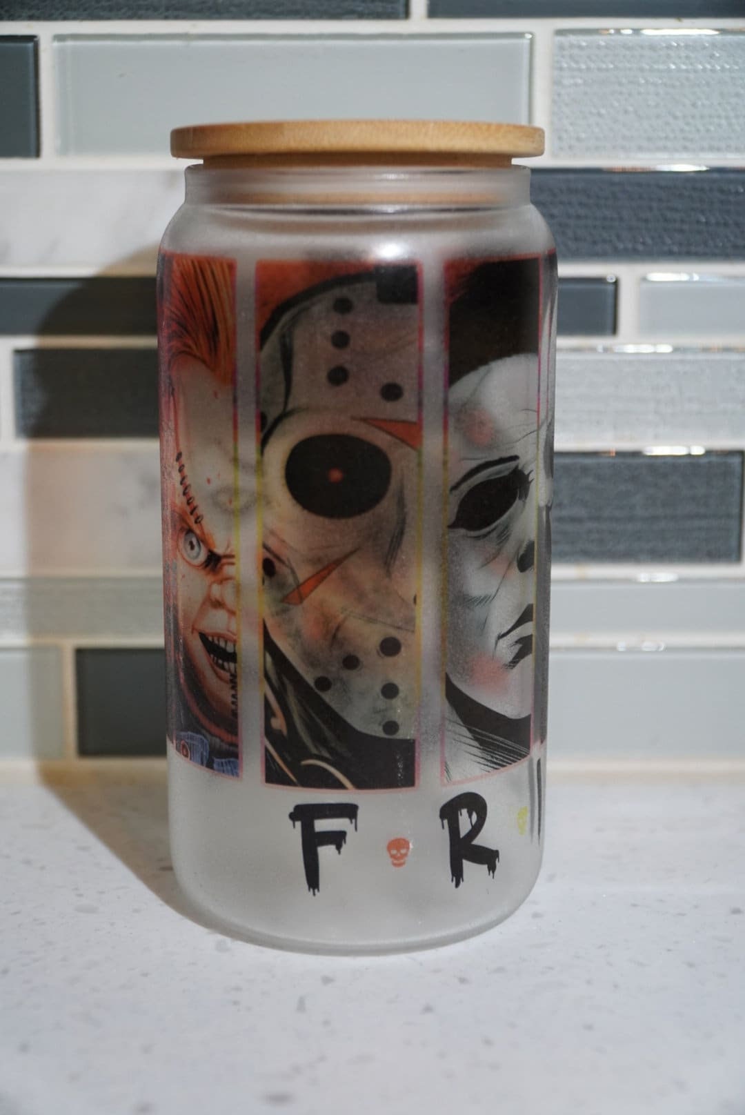 Horror Coffee***Freddy**Pennywise**Chucky***Jason***Ghost Face***16 oz Beer Glass