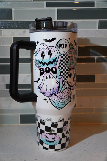 Fall Floral**Halloween*spooky*witchy*40 oz Tumbler