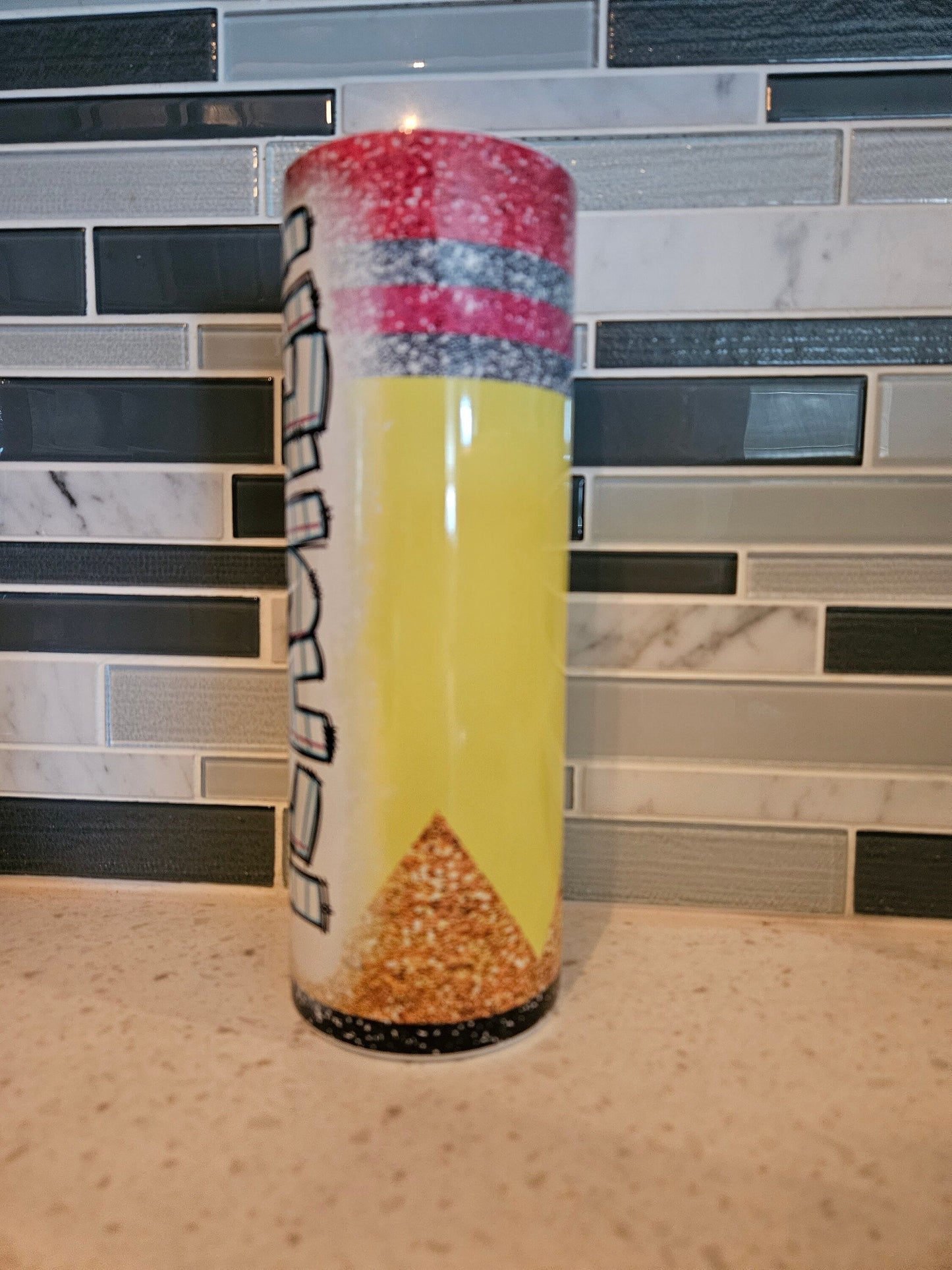 Teacher**pencil**20oz**Tumbler**