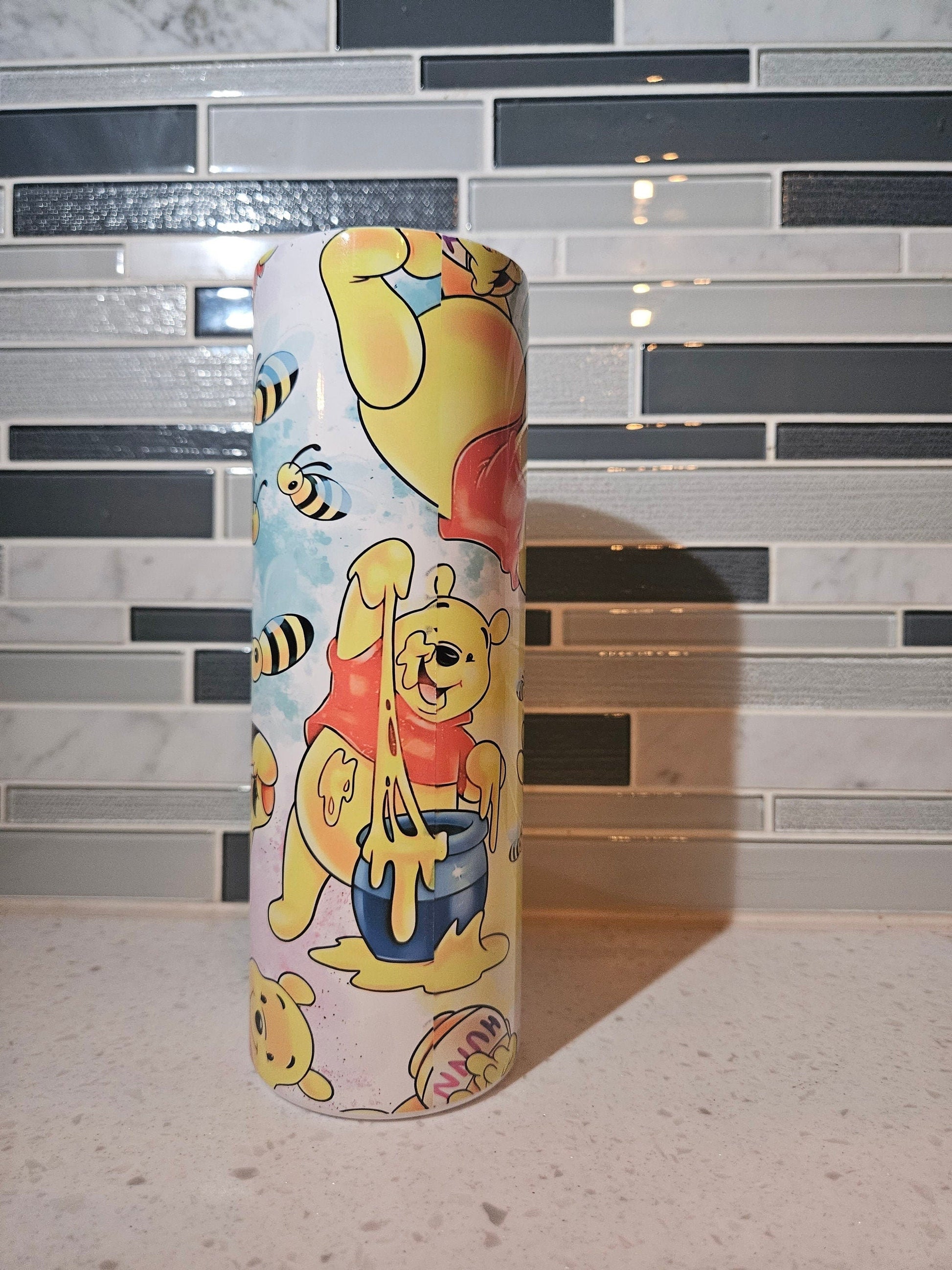 Winnie** Pooh Bear** 100 acre forest** 20oz**Tumbler**