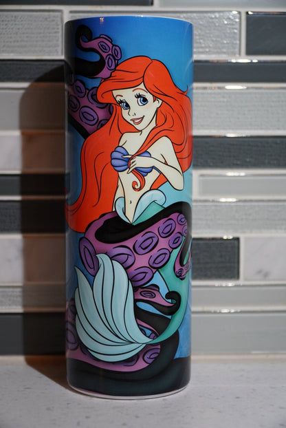 Villain***poor unfortante soul**sea witch and mermaid*red sea*20 oz tumbler** cold and hot drink**