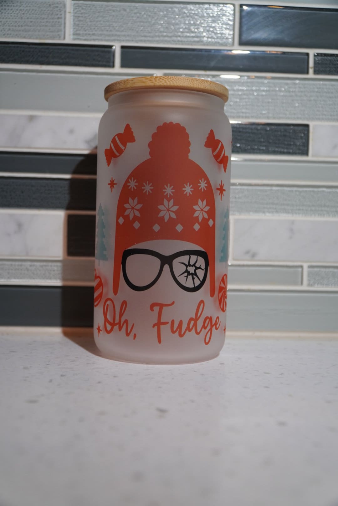 Christmas**Oh Fudge** You'll shoot your eye out**16 oz Frosted Beer Glass