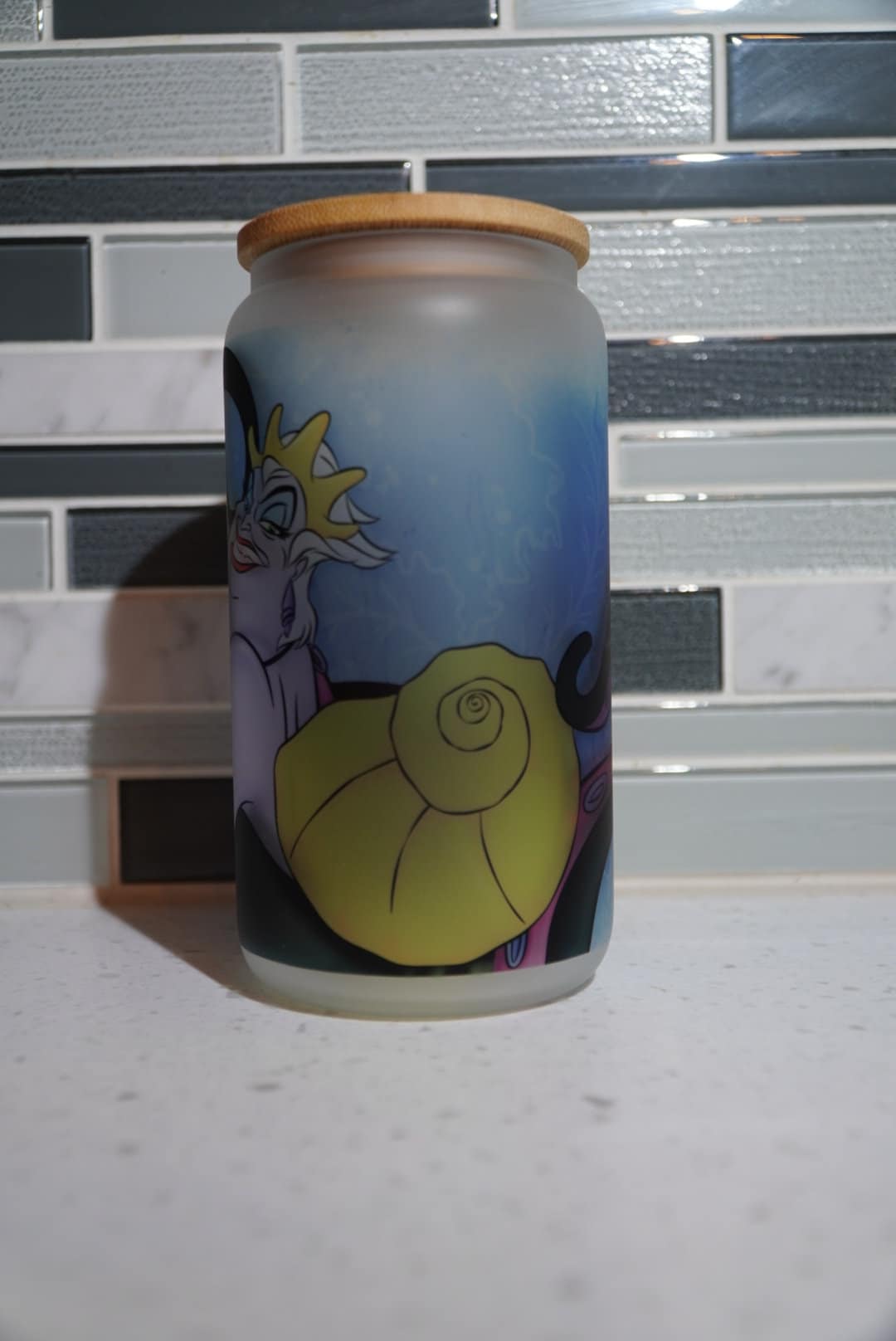 16 oz frosted cup glass**Sea Witch**cold cup**reusable cup** cup with lid and straw**Beer cup*