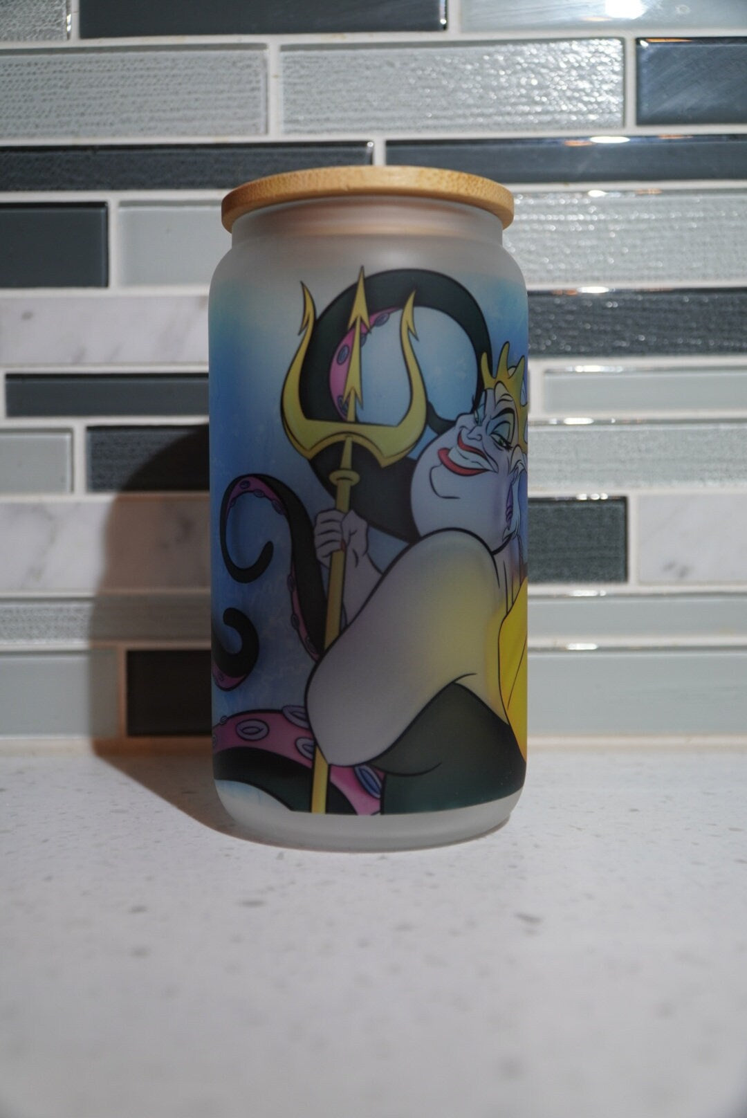 16 oz frosted cup glass**Sea Witch**cold cup**reusable cup** cup with lid and straw**Beer cup*