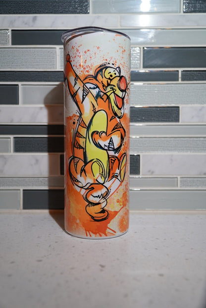 Winnie** Tigger** 100 acre forest** 20oz**Tumbler**