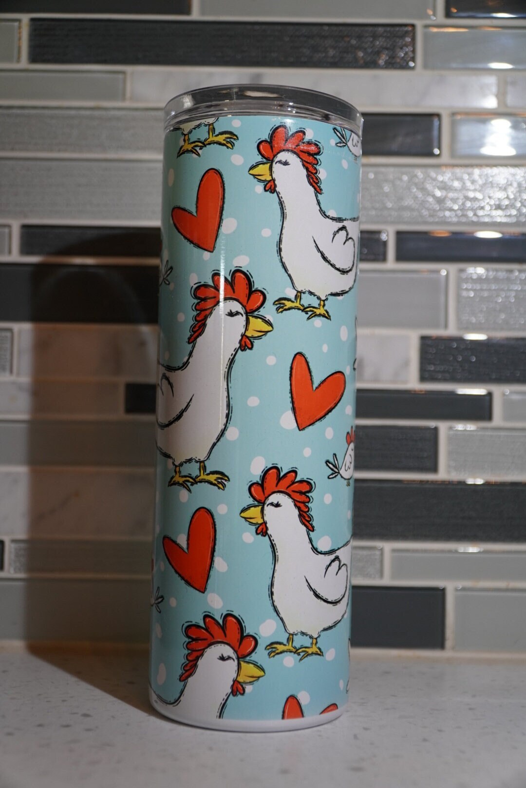 chicken*farm life*20oz Skinny Tumbler**