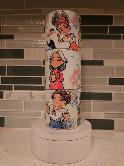 magical**cartoon**princess**20 oz Skinny tumbler** cold and hot drink**