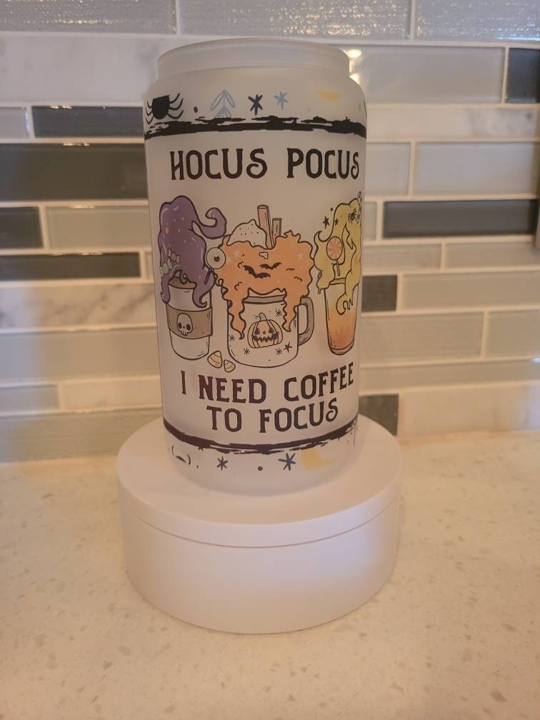 Hocus pocus** Sanderson Sisters** witches** coffee** 16 oz beer glass