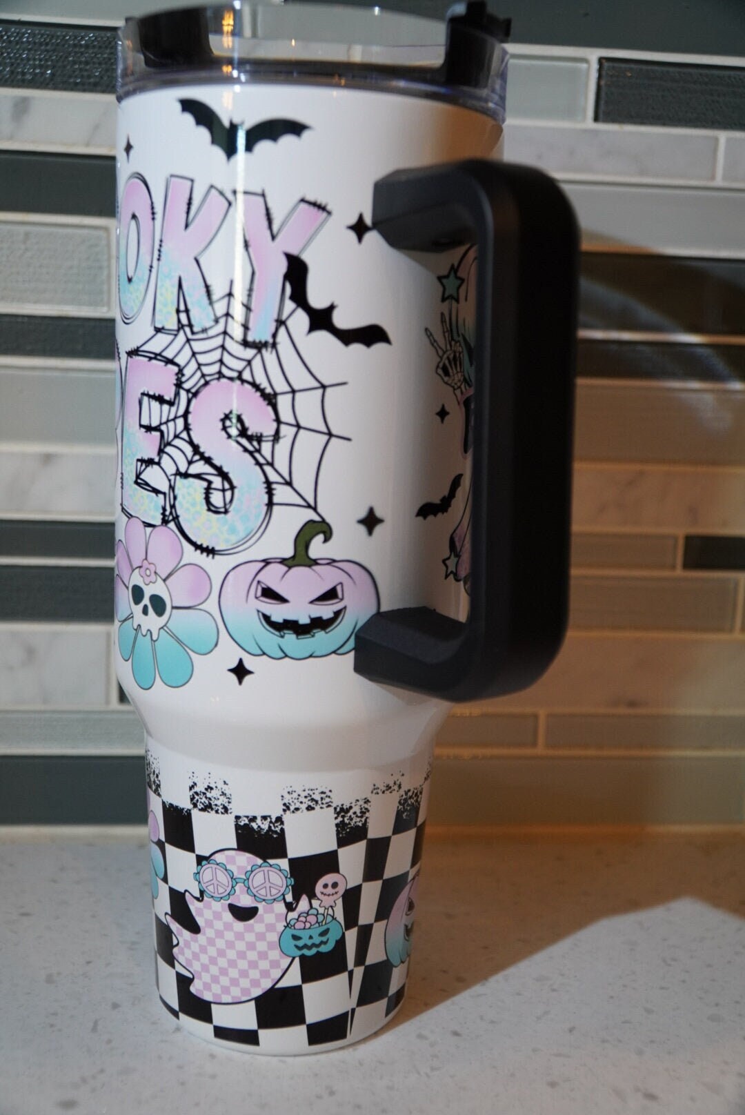 Fall Floral**Halloween*spooky*witchy*40 oz Tumbler