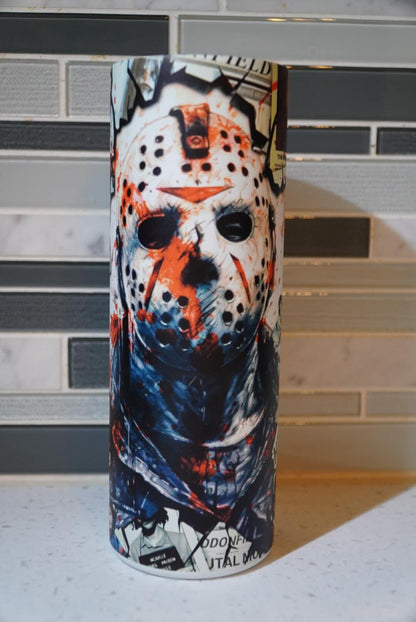 Glow in the dark**Halloween**Jason** Friday the 13th** 20 oz Tumbler