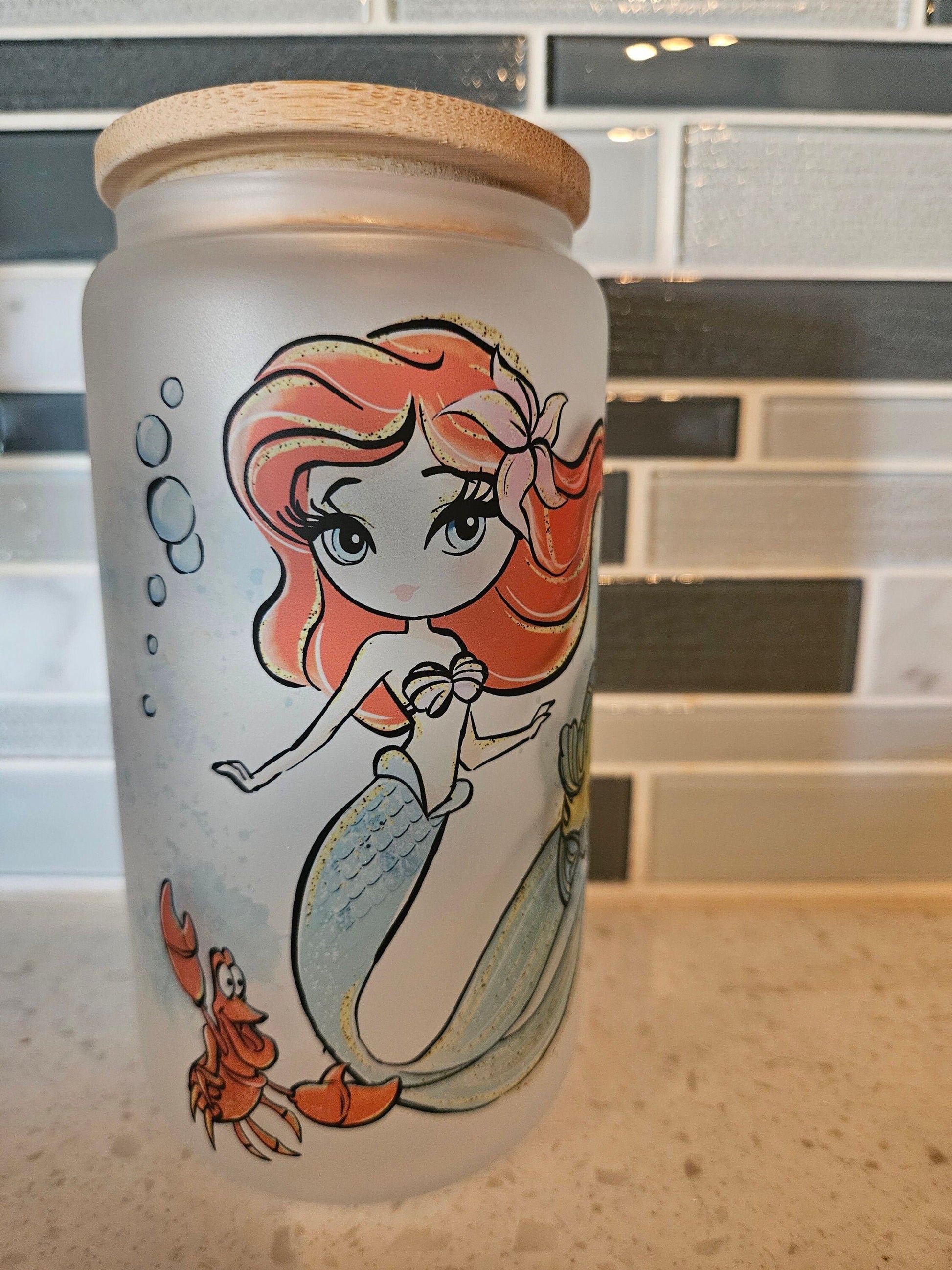 16 oz frosted cup glass**Mermaid**cold cup**reusable cup** cup with lid and straw**Beer cup*