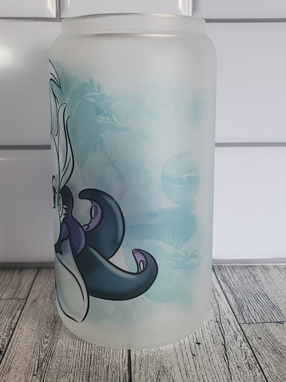 16 oz frosted cup glass**Sea Witch**cold cup**reusable cup** cup with lid and straw**Beer cup*