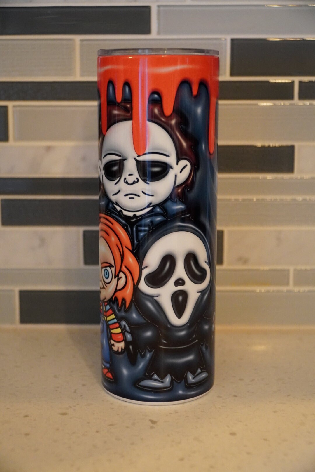 PennyWise**IT**Freddy**Jason**Micheal**Chucky**3D puffy**20 oz Tumbler