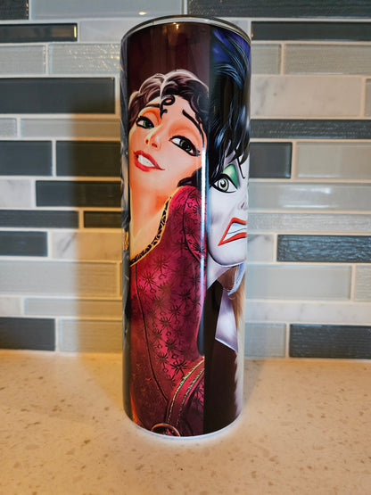 Villain***Evil Queen**Sea Witch**Queen of Cruella** Gothel**20 oz Skinny tumbler** cold and hot drink**