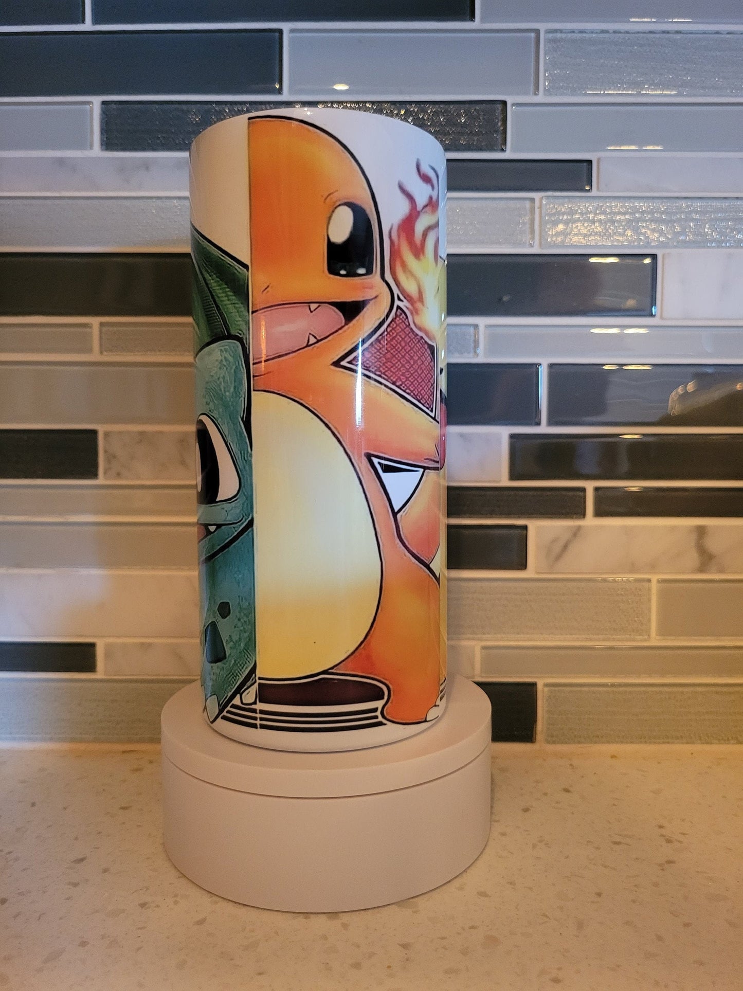 Pokemon**Squirtle**Pikachu**Charmander**metal tumbler