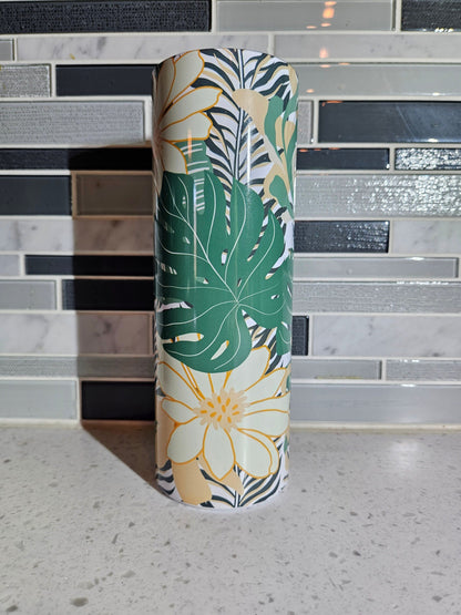 Monstera leaves**floral**20oz Skinny Tumbler**