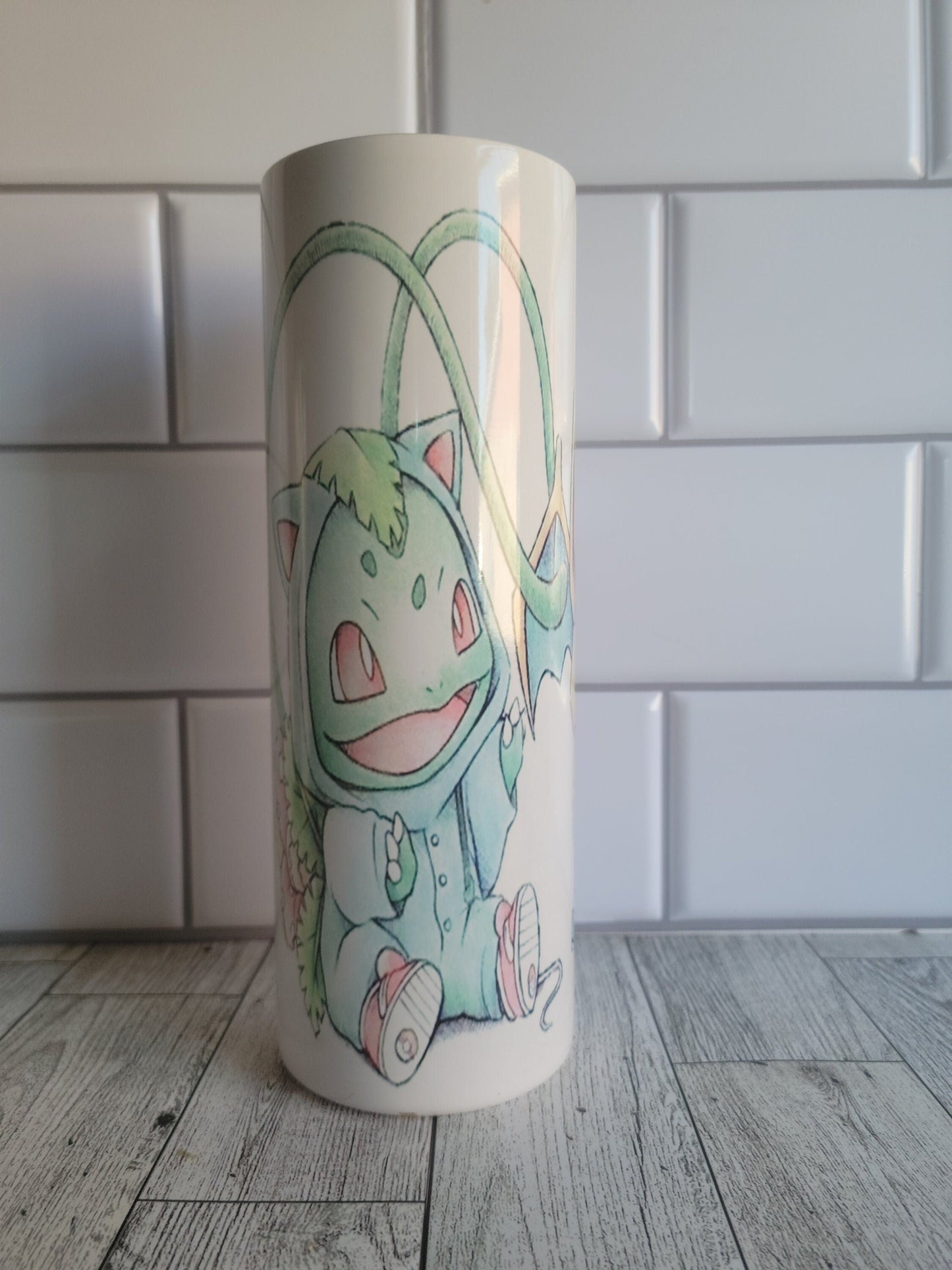 pokemon* sketch* charmander*squrittle* 20oz Skinny Tumbler**