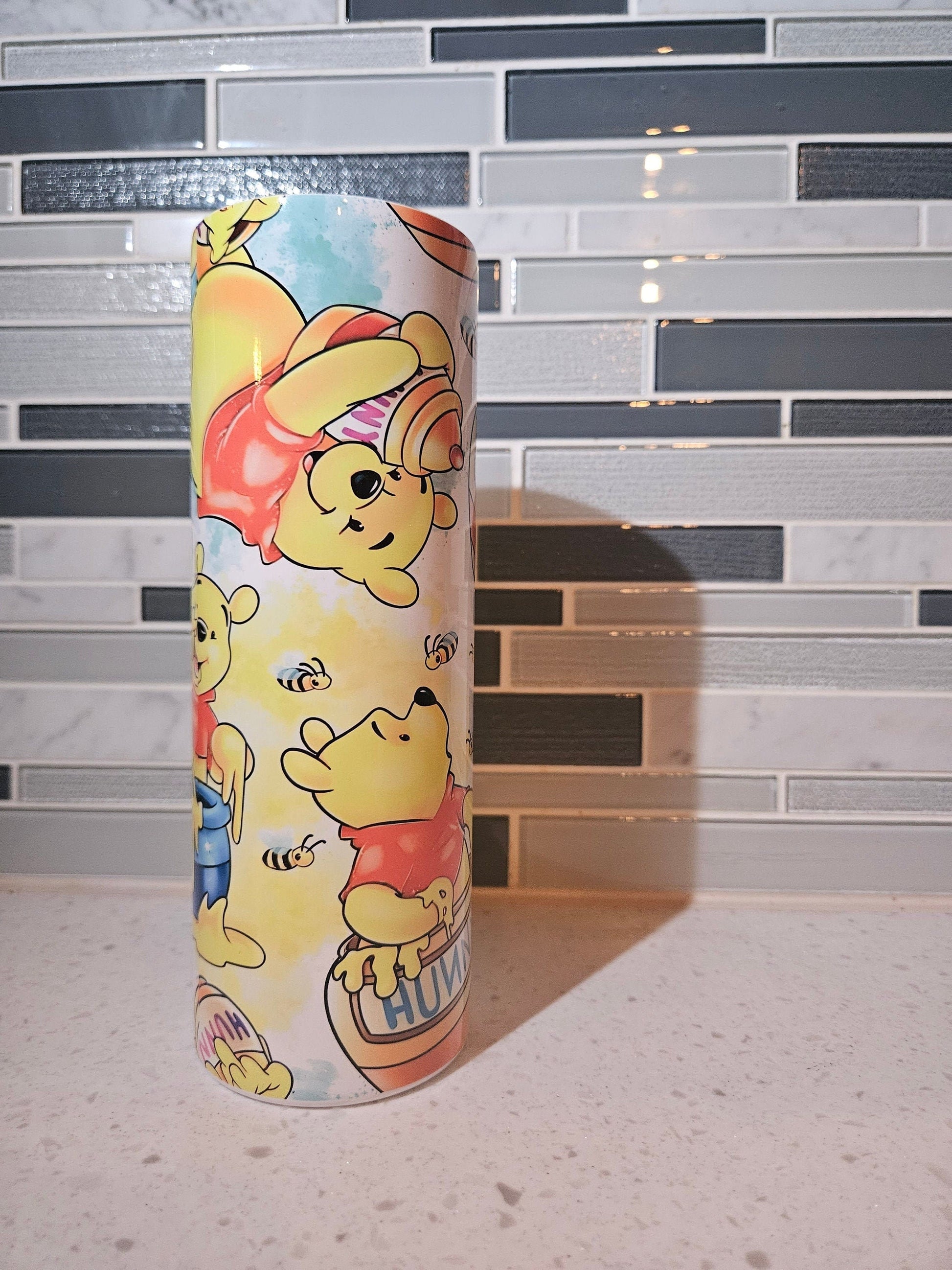 Winnie** Pooh Bear** 100 acre forest** 20oz**Tumbler**