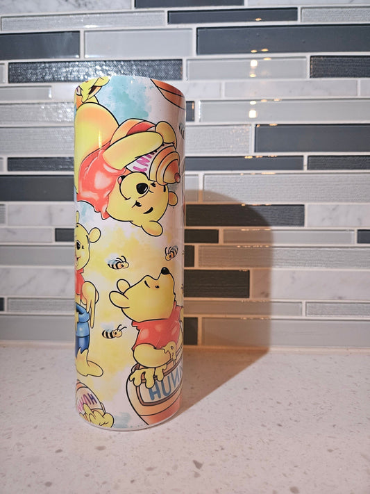 Winnie** Pooh Bear** 100 acre forest** 20oz**Tumbler**