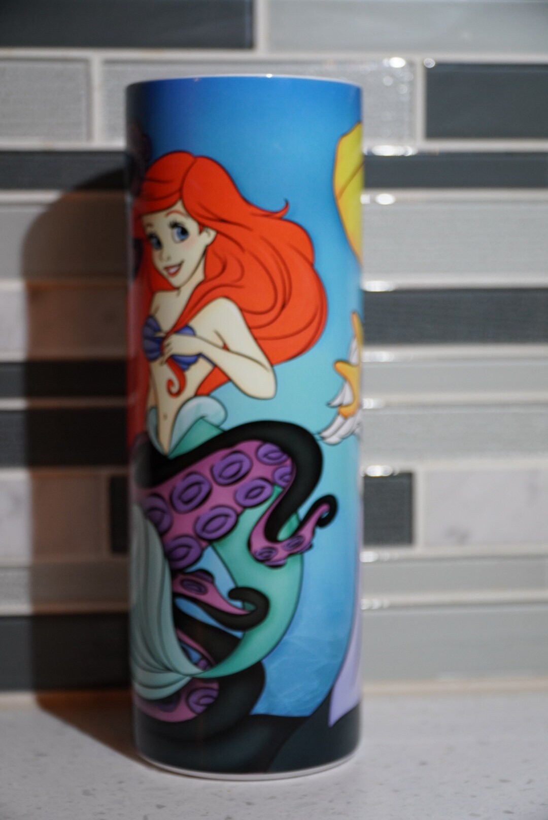 Villain***poor unfortante soul**sea witch and mermaid*red sea*20 oz tumbler** cold and hot drink**