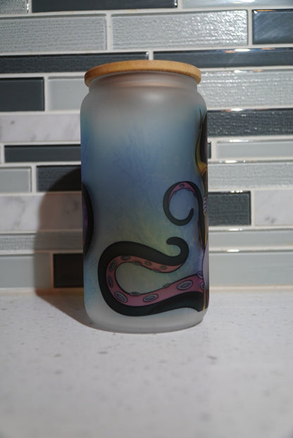 16 oz frosted cup glass**Sea Witch**cold cup**reusable cup** cup with lid and straw**Beer cup*